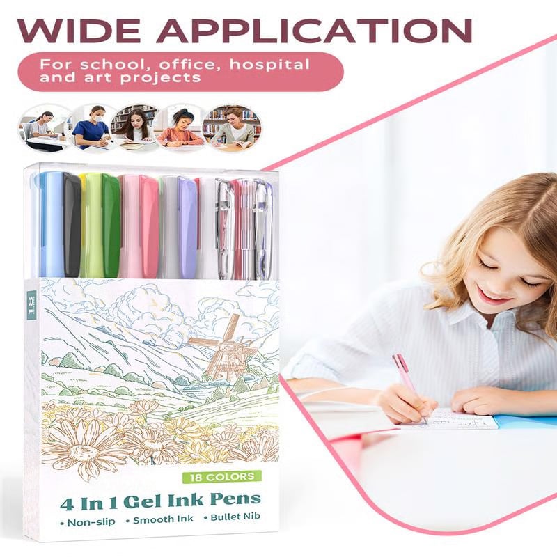 Meilleure idée cadeau -50 % : Stylos à encre gel 4 en 1