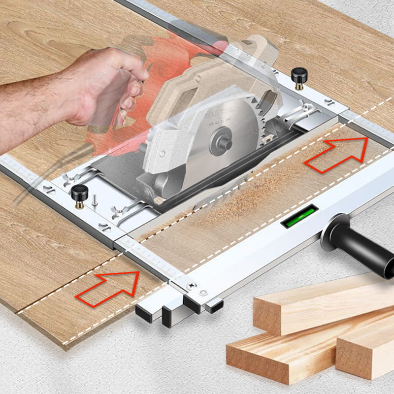 Positionneur de guide de bord pour machine de découpe
