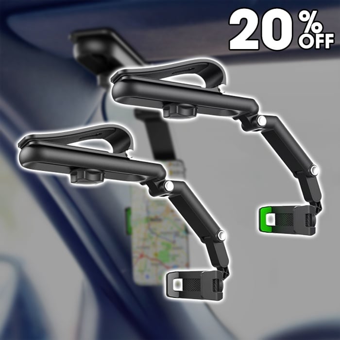 Retractable and rotating cell phone holder