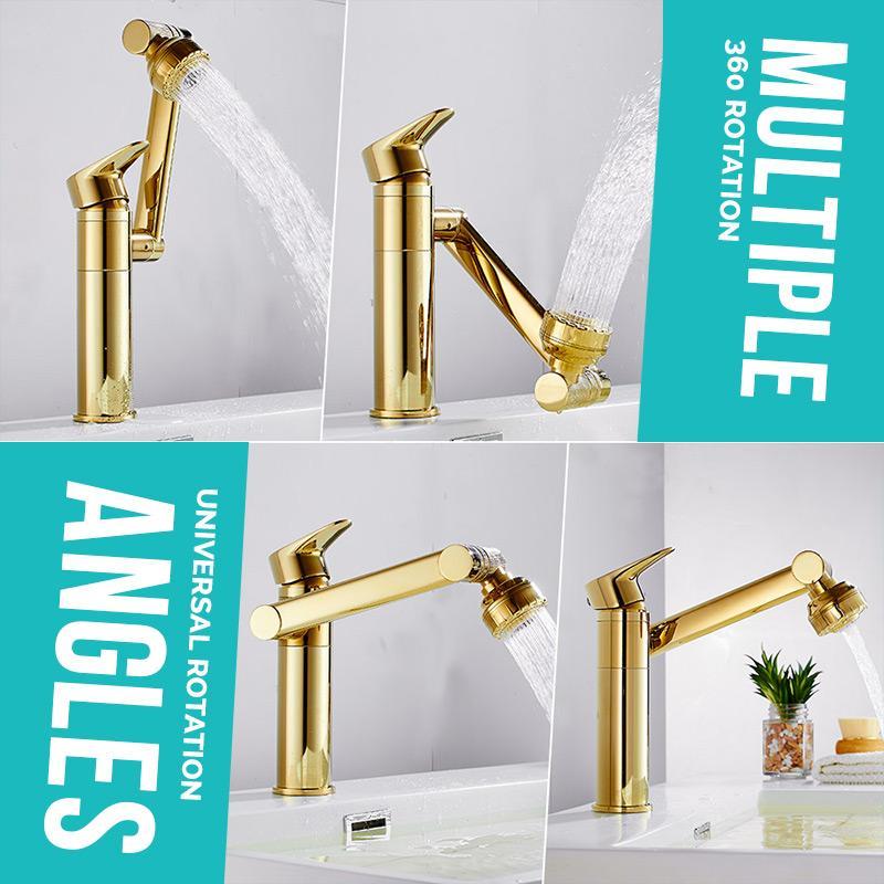 Universal single-hole hot and cold tap [360-degree multi-position swivel tap]