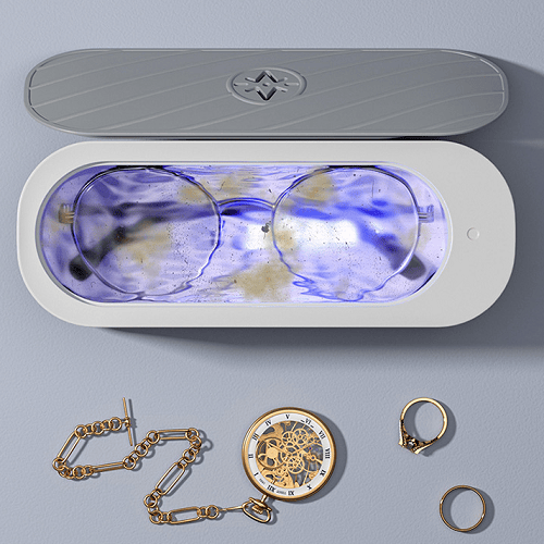High-tech Ultrasonic Professional Cleaning: Restore the sparkle to your jewelry and glasses with no risk of damage