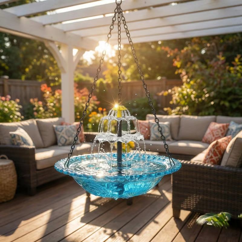SPRING - 50% OFF Solar Hanging Bird Bath Fountain or Bird Feeder