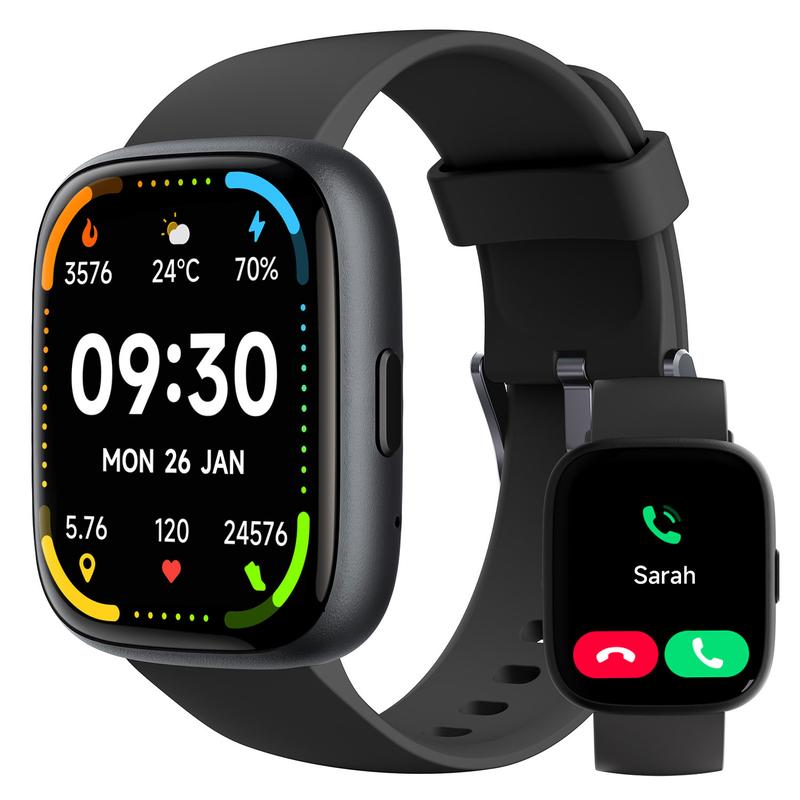 Montre connectée pour femmes et hommes, bracelet connecté avec fonction d'appel, montre de fitness avec suivi du sommeil/100 sports/podomètre étanche IP68