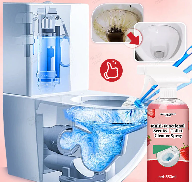 Nettoyant WC multi-fonctions en spray, nouvelle version améliorée, vente flash limitée à -50 %.