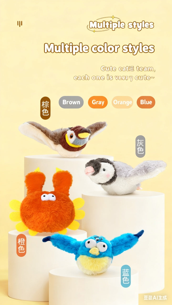 Jouet interactif pour chat de Noël : Souris volante et chauve-souris réalistes, avec mouvement et son