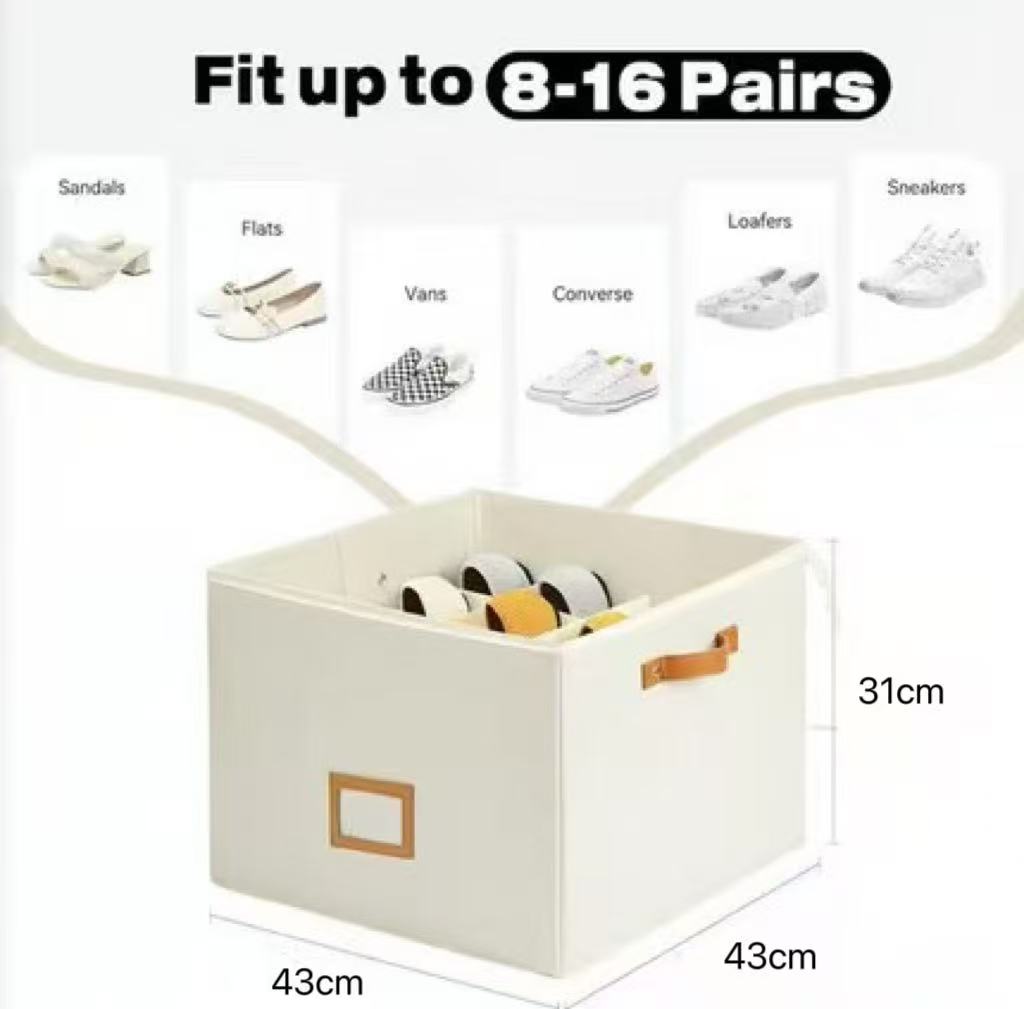 Fabric shoe organizer, storage box Last 5 hours: Big sale