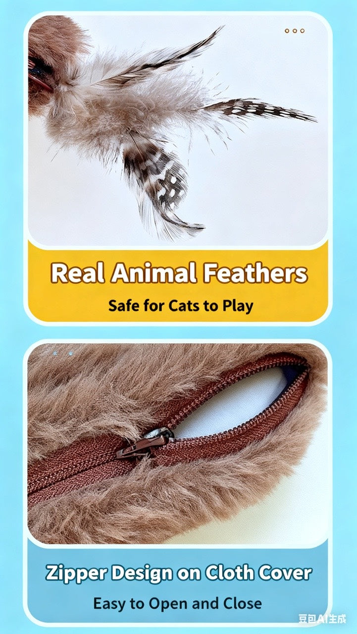 Jouet interactif pour chat de Noël : Souris volante et chauve-souris réalistes, avec mouvement et son