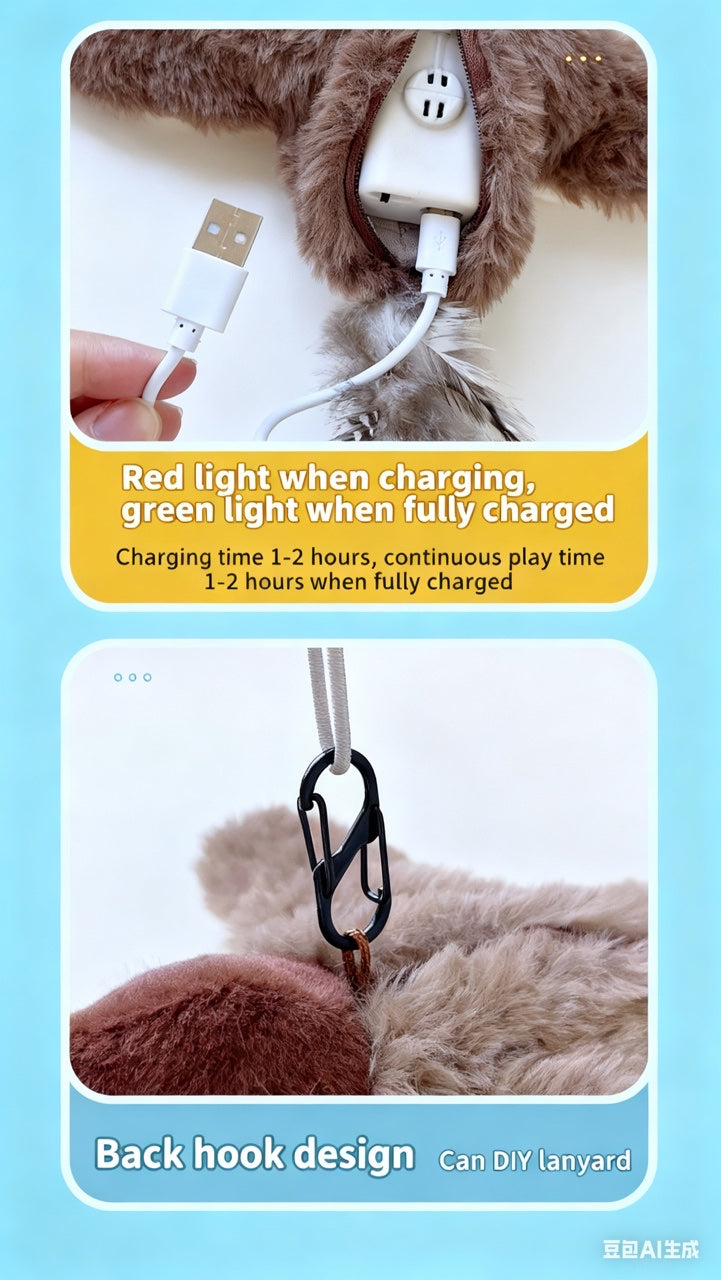 Jouet interactif pour chat de Noël : Souris volante et chauve-souris réalistes, avec mouvement et son
