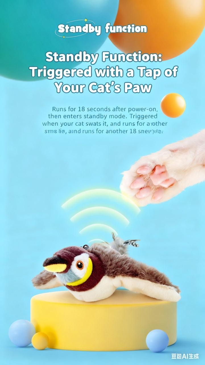 Jouet interactif pour chat de Noël : Souris volante et chauve-souris réalistes, avec mouvement et son