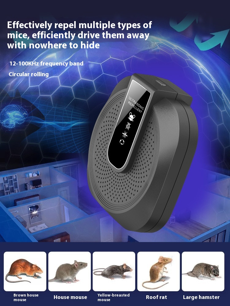 Répulsif Ultrasonique Anti-Rongeurs Puissant - Technologie Intelligente 360 pour