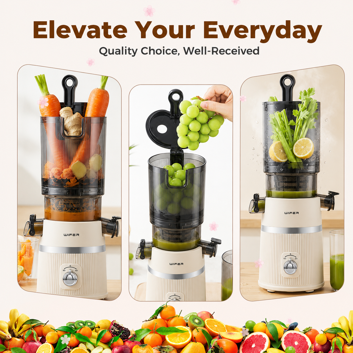 Large Mouth Juicer for Whole Fruit