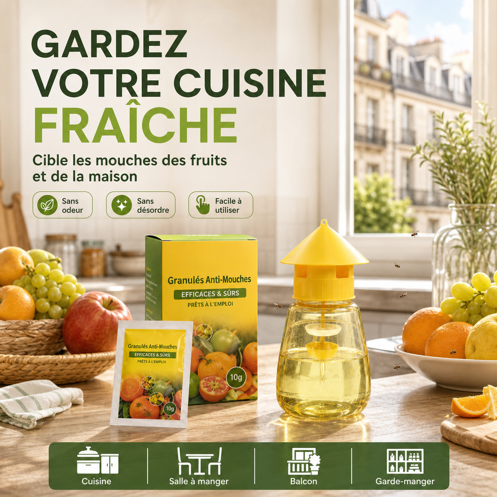 Piège à mouches suspendu intérieur extérieur, capture efficace non toxique pour jardin, maison et terrasse