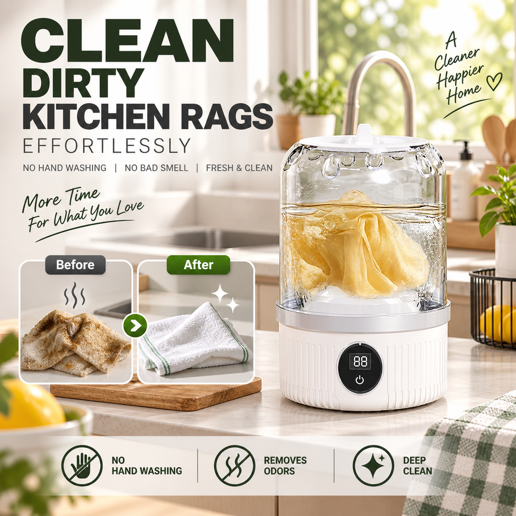 Offre limitée : 55 % de réduction Mini-lave-linge portable sans fil à chargement mains libres