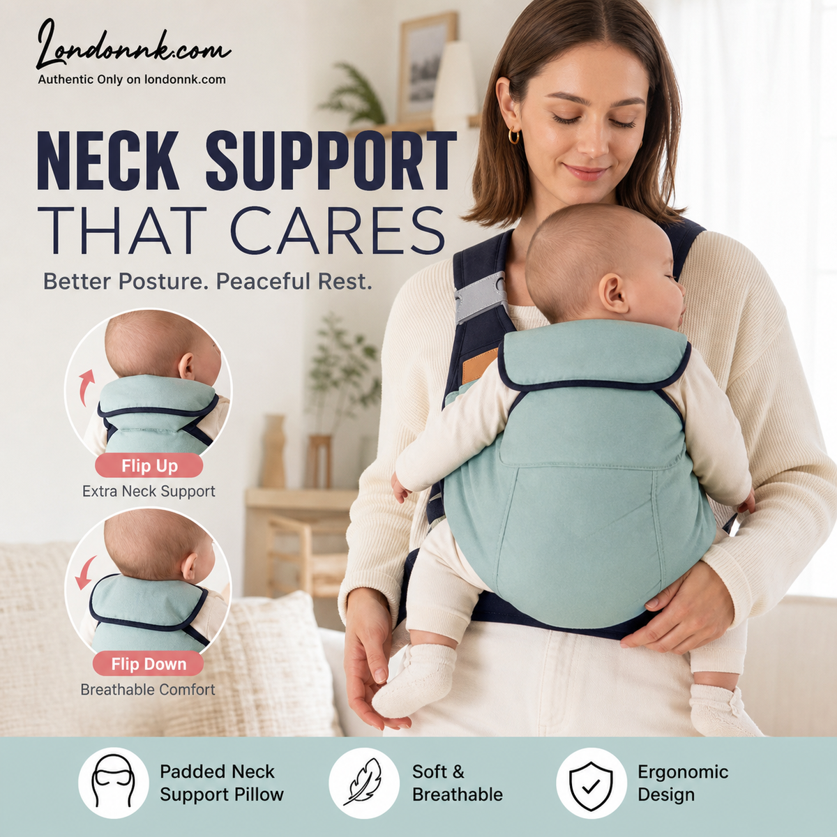 Porte-bébé respirant 4 en 1, de 0 à 36 mois, face au parent ou face au monde, ventral ou dorsal. Confort et mains libres pour les parents et le bébé.
