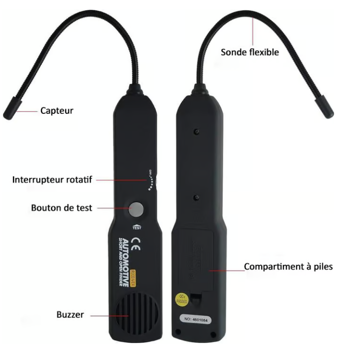 Circuit Locator for vehicles Quick diagnosis, easy to use, LED alert