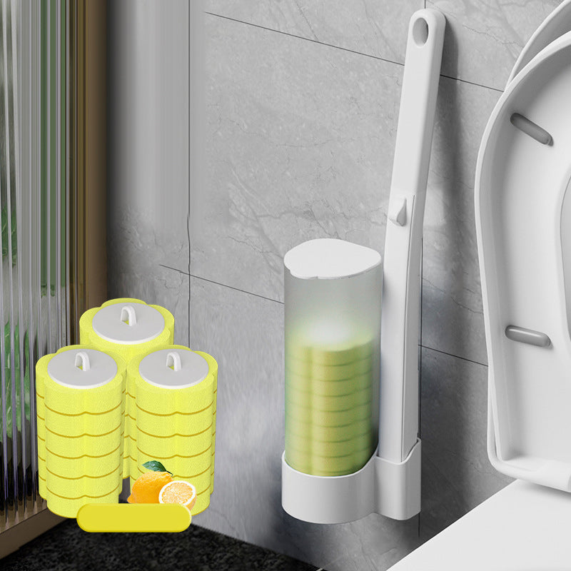 Système de nettoyage jetable pour toilettes : nettoyage hygiénique en un clic, ne laisse aucun résidu, facile à utiliser et jetable.