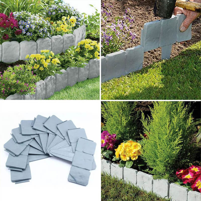 OFFRE LIMITÉE : -50 % DE RÉDUCTION Clôture de jardin en pierre reconstituée Résiste aux intempéries, Durable & Facile à installer