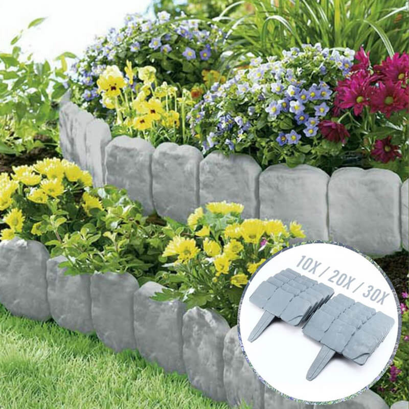 OFFRE LIMITÉE : -50 % DE RÉDUCTION Clôture de jardin en pierre reconstituée Résiste aux intempéries, Durable & Facile à installer