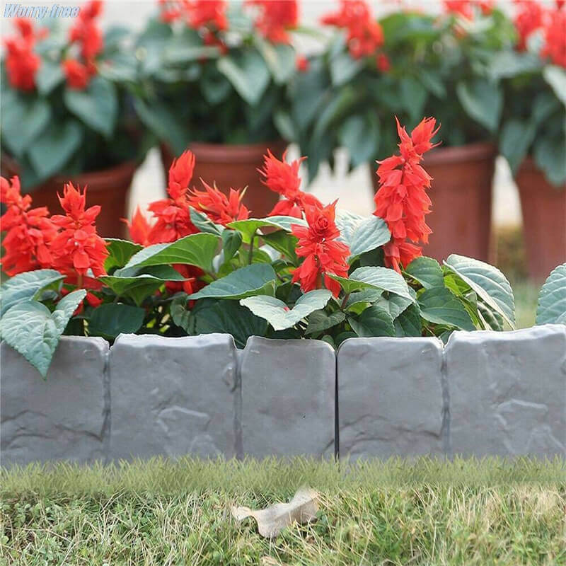 OFFRE LIMITÉE : -50 % DE RÉDUCTION Clôture de jardin en pierre reconstituée Résiste aux intempéries, Durable & Facile à installer