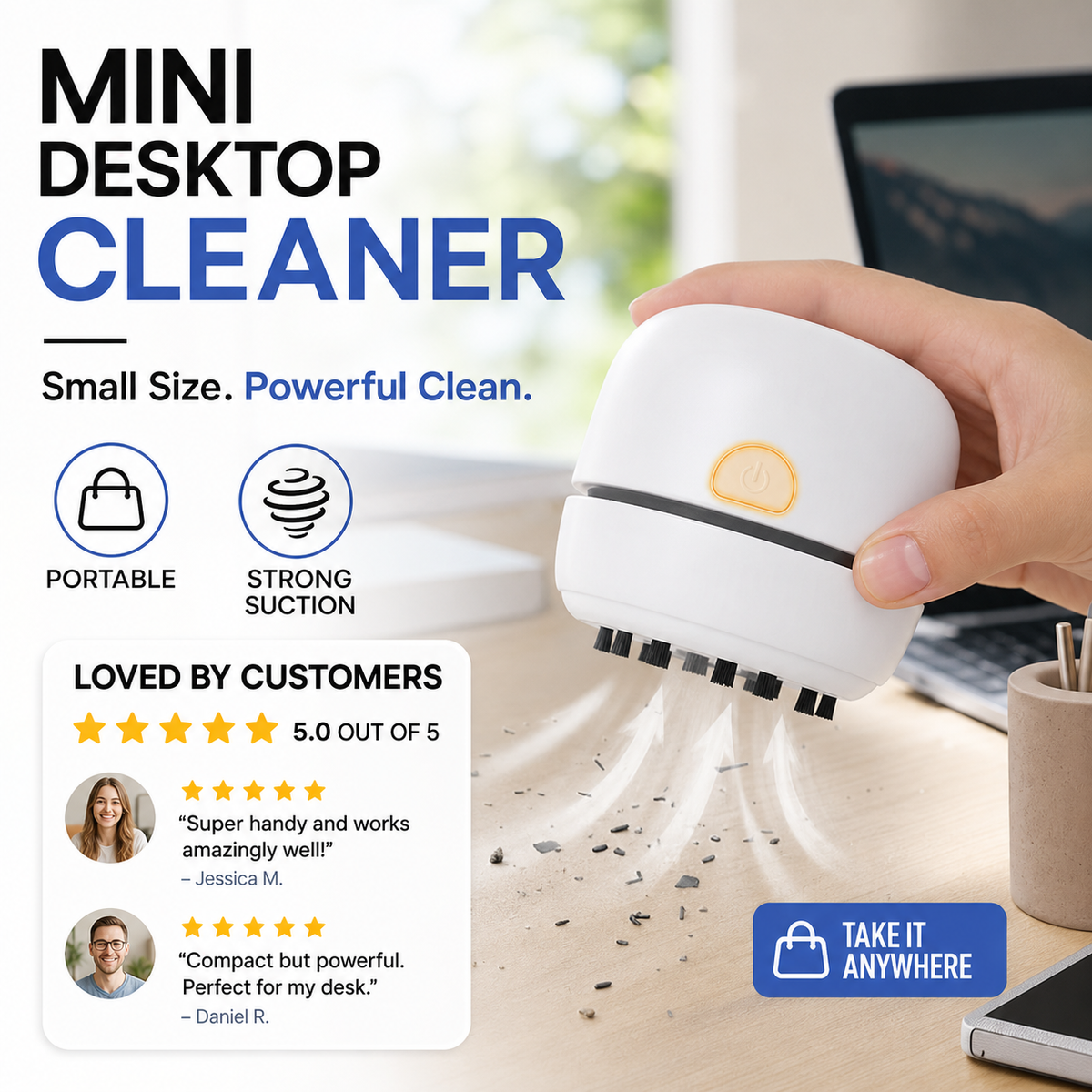 Mini aspirateur portable pour bureau