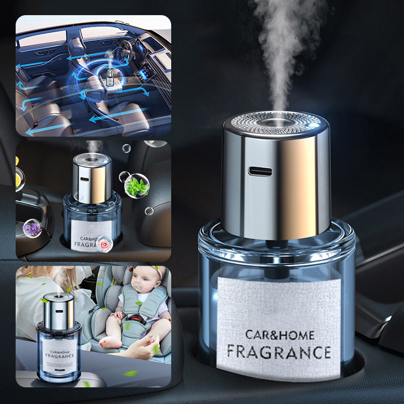 Diffuseur d'huiles essentielles pour voiture à ultrasons avec 5 vitesses et fonction d'arrêt/redémarrage automatique