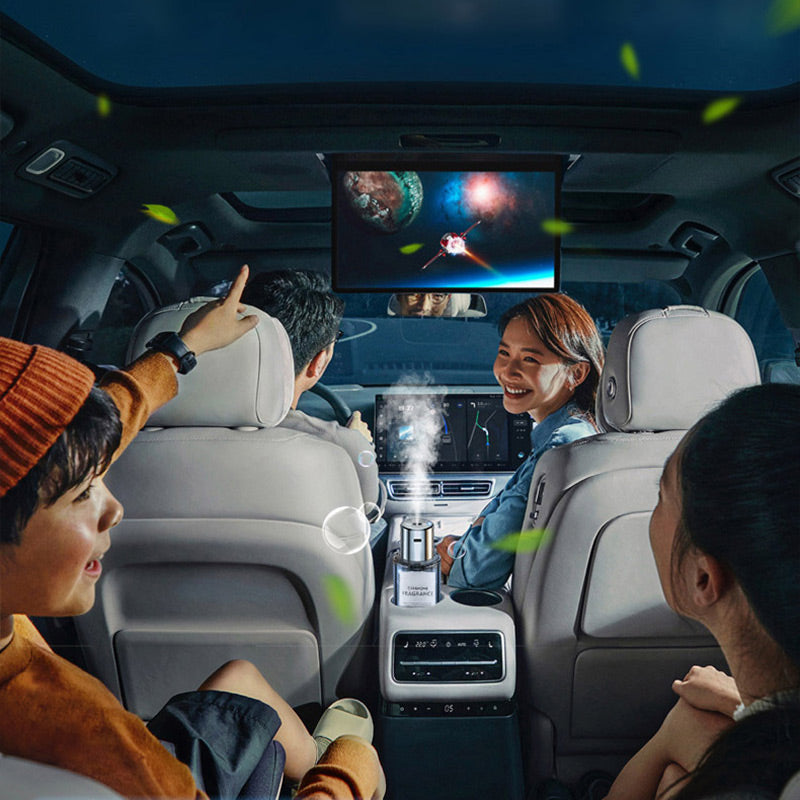 Diffuseur d'huiles essentielles pour voiture à ultrasons avec 5 vitesses et fonction d'arrêt/redémarrage automatique