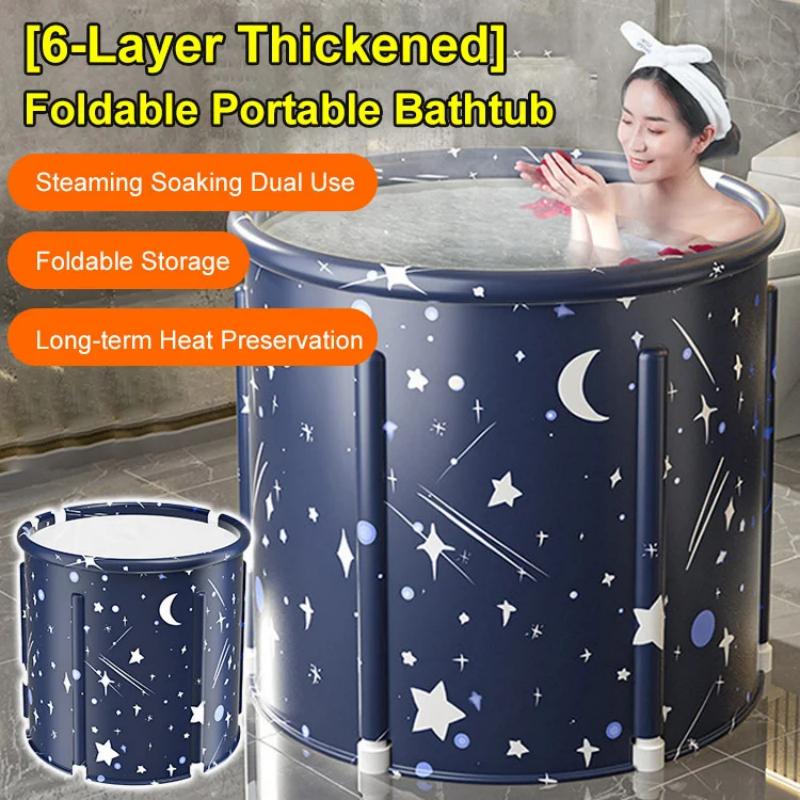 Cadeau Réconfortant - Baignoire Chauffante Pliable pour la Maison,```