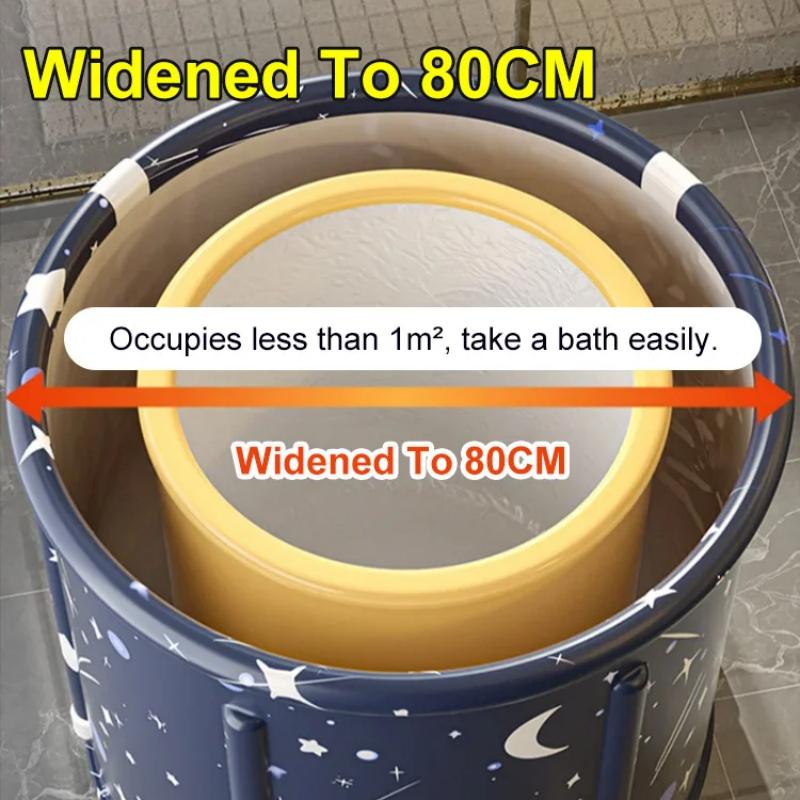 Cadeau Réconfortant - Baignoire Chauffante Pliable pour la Maison,```