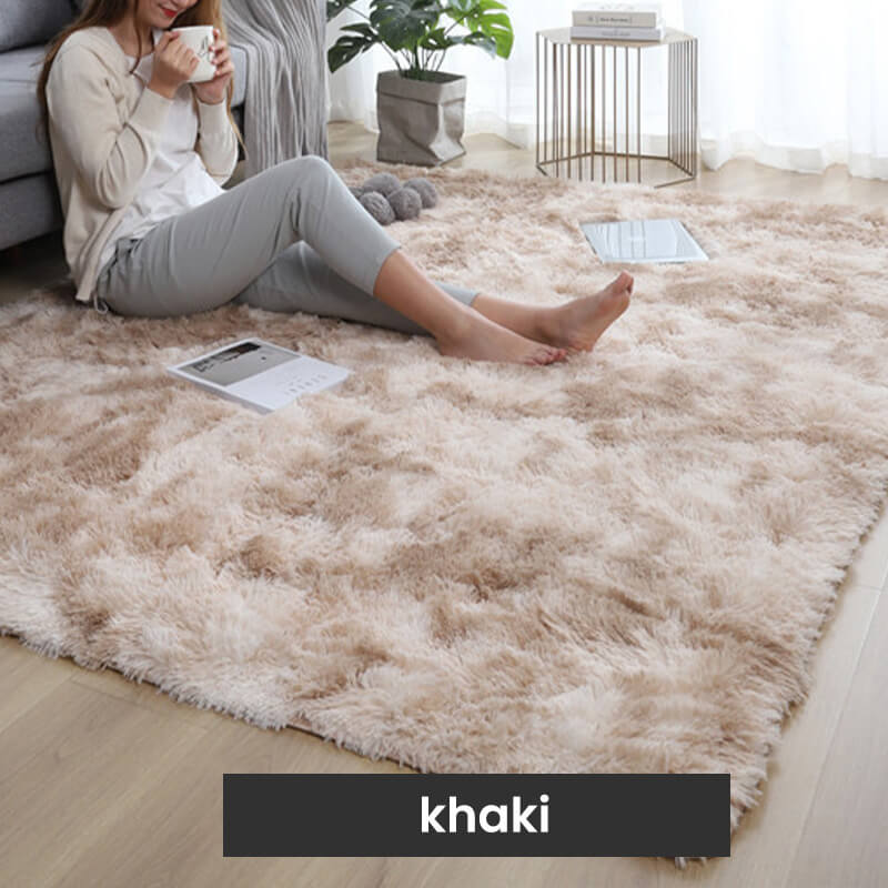 Tapis de sol en peluche couleurs dégradées