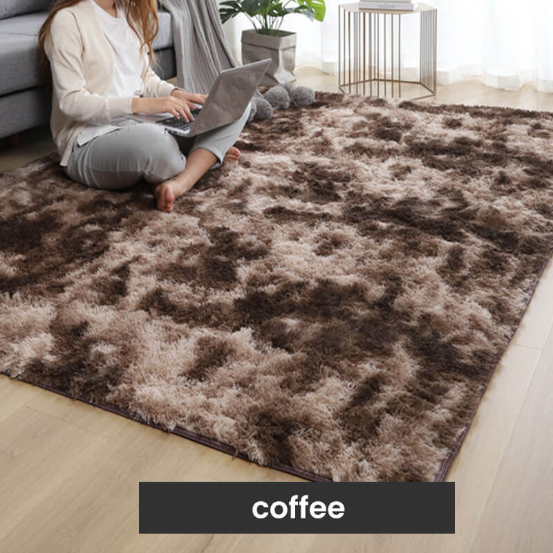 Tapis de sol en peluche couleurs dégradées
