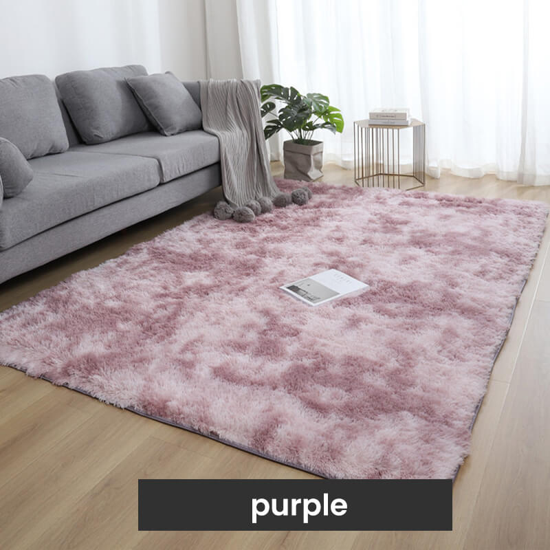 Tapis de sol en peluche couleurs dégradées