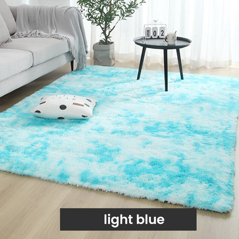 Tapis de sol en peluche couleurs dégradées