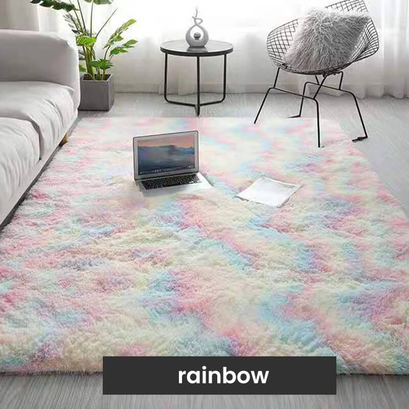 Tapis de sol en peluche couleurs dégradées