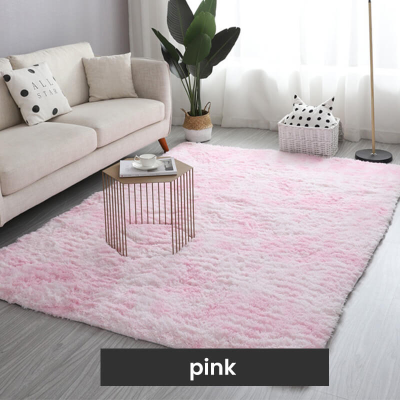 Tapis de sol en peluche couleurs dégradées