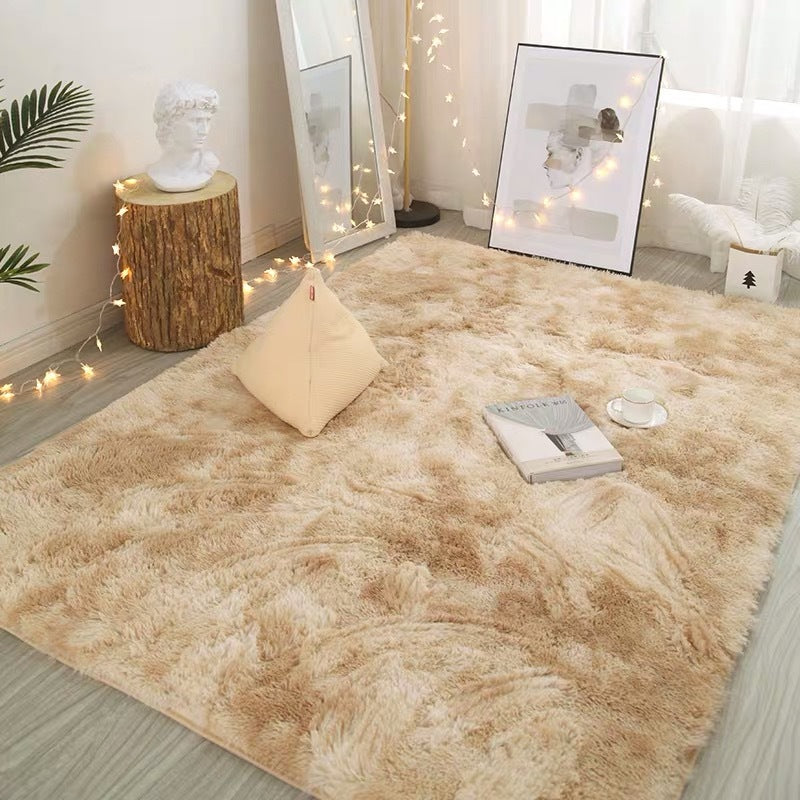 Tapis de sol en peluche dégradé de couleurs