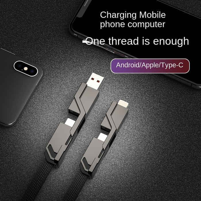 4-in-1 Charger [60W Fast Charging & Data Sync]