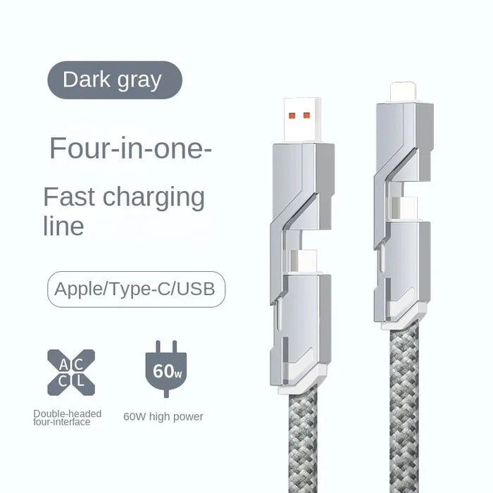 4-in-1 Charger [60W Fast Charging & Data Sync]