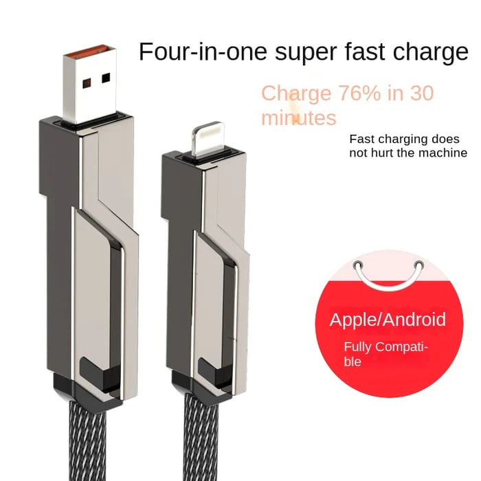 4-in-1 Charger [60W Fast Charging & Data Sync]