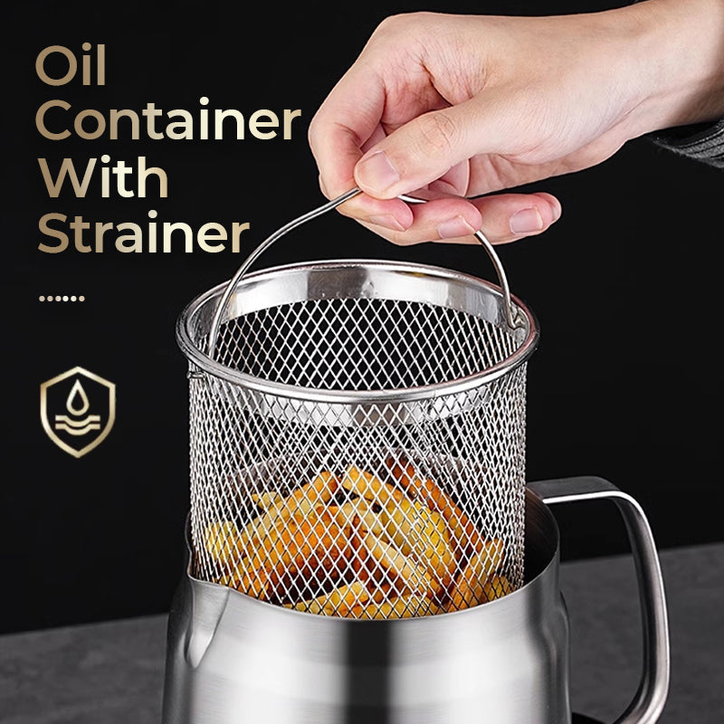 Winter Fury - Half Price Large capacity 304 stainless steel multi-functional oil filter container.