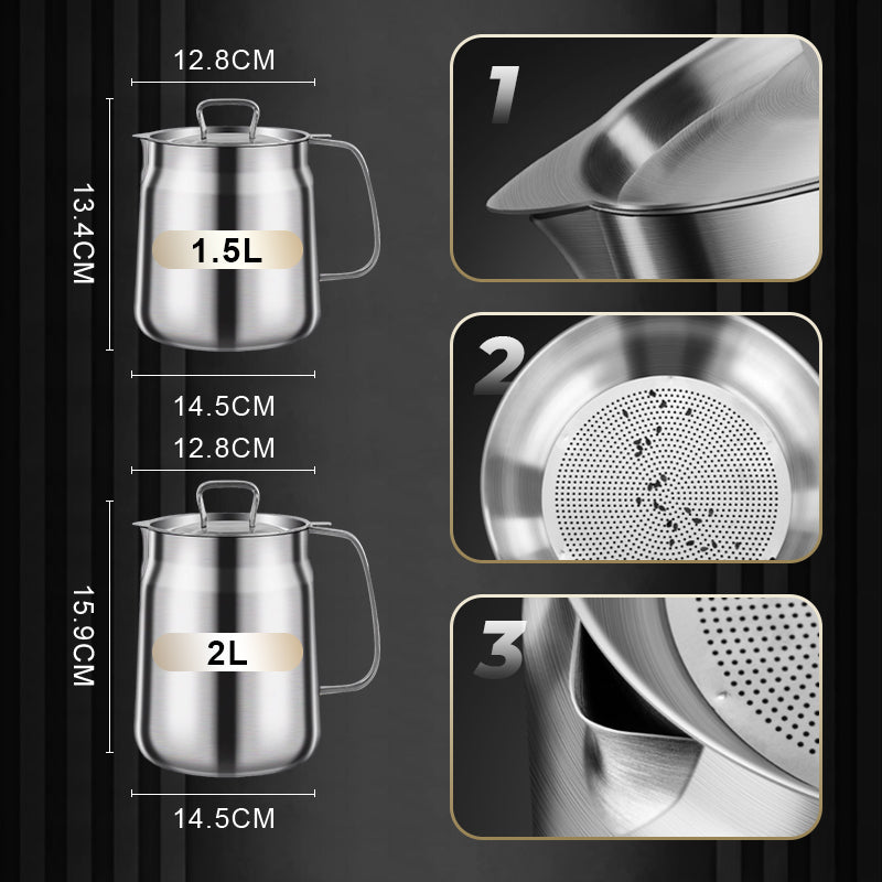 Winter Fury - Half Price Large capacity 304 stainless steel multi-functional oil filter container.