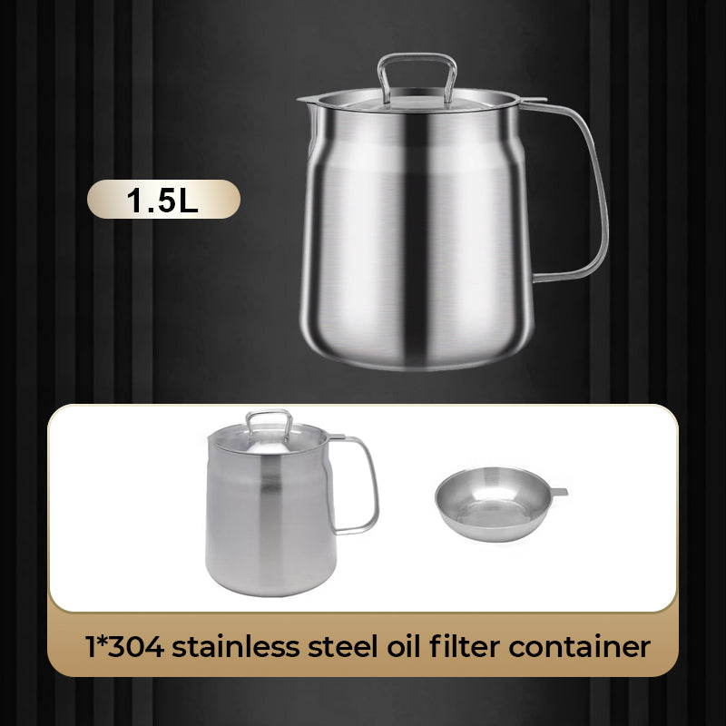Winter Fury - Half Price Large capacity 304 stainless steel multi-functional oil filter container.