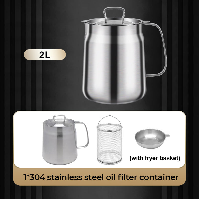 Winter Fury - Half Price Large capacity 304 stainless steel multi-functional oil filter container.