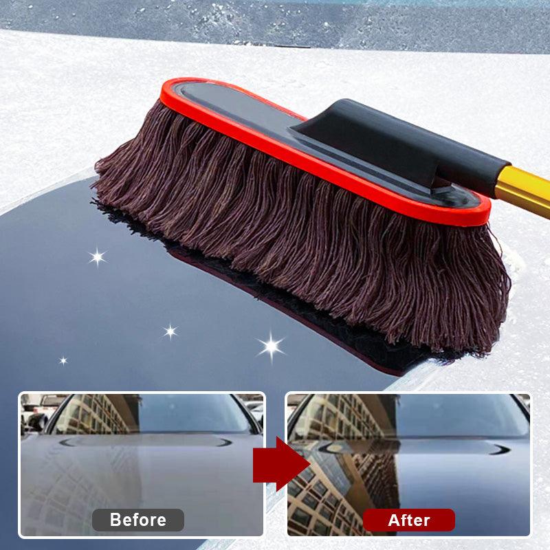 Balai de voiture avec manche télescopique extensible