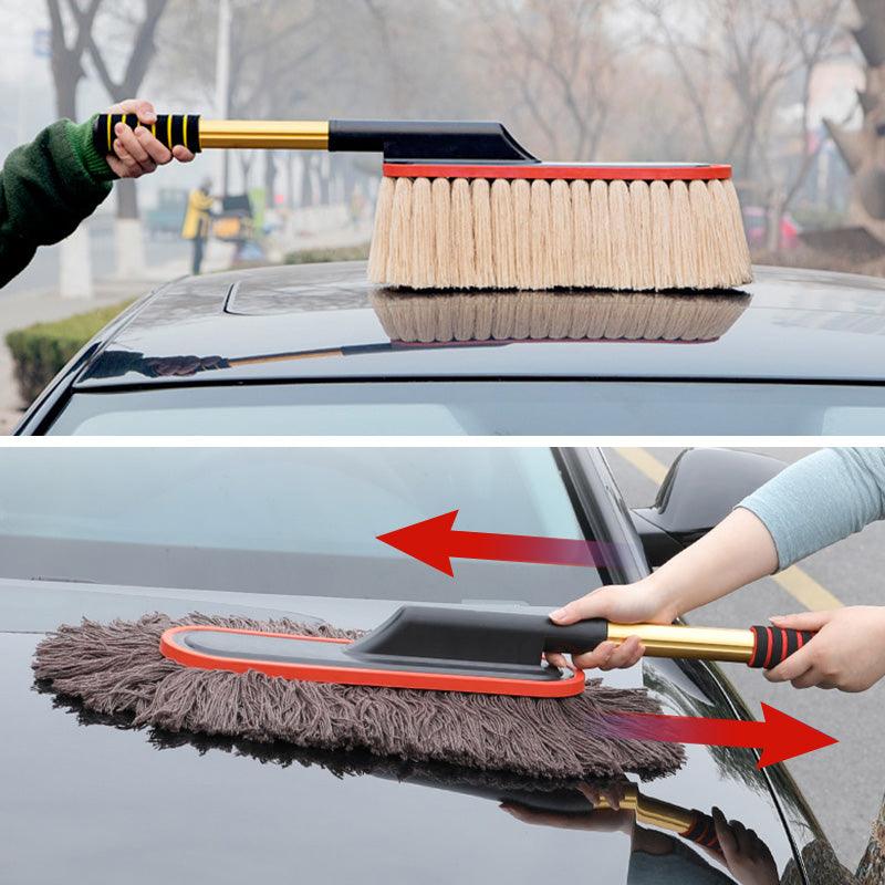 Balai de voiture avec manche télescopique extensible