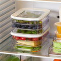 DE REDUCTION Boîtes Alimentaires 3 Étages PET Transparentes, Hermétiques & Empilables pour Réfrigérateur Organisé