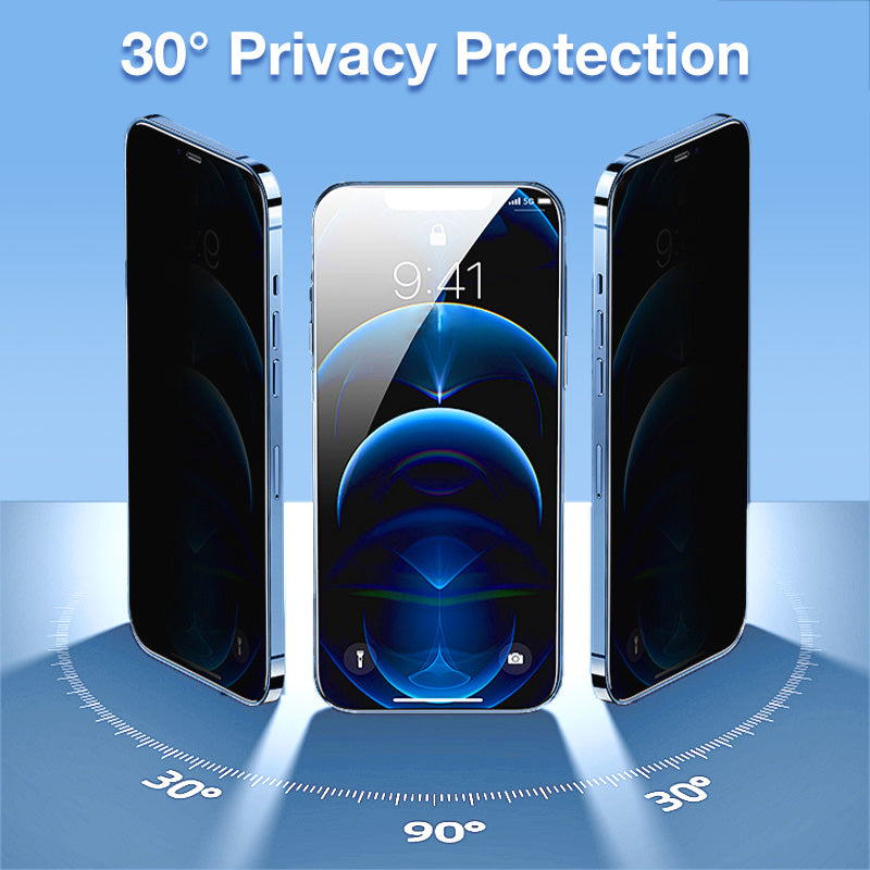 (L'iPhone 16 arrive) Protecteur d'écran en verre trempé anti-espion pour iPhone - Sans bulles ni poussière