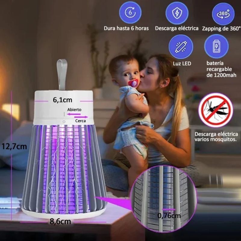 Destructeur d'insectes portable pour l'intérieur et l'extérieur - Piège à mouches et moustiques