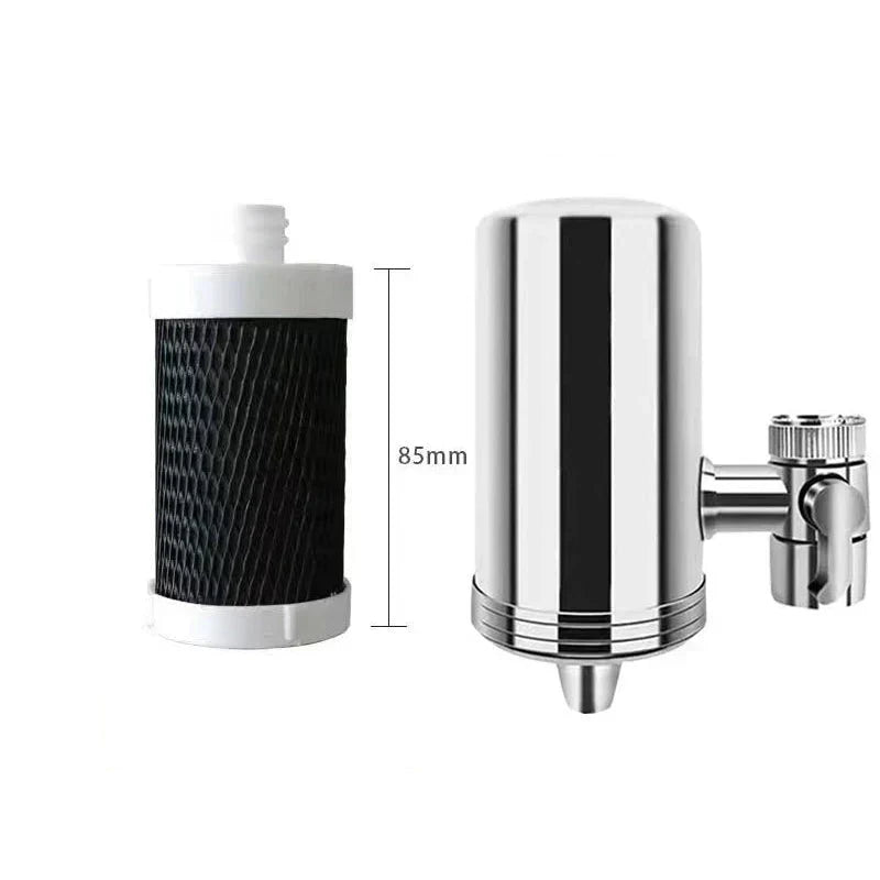 Purificateur d'eau pour robinet domestique en acier inoxydable sans installation