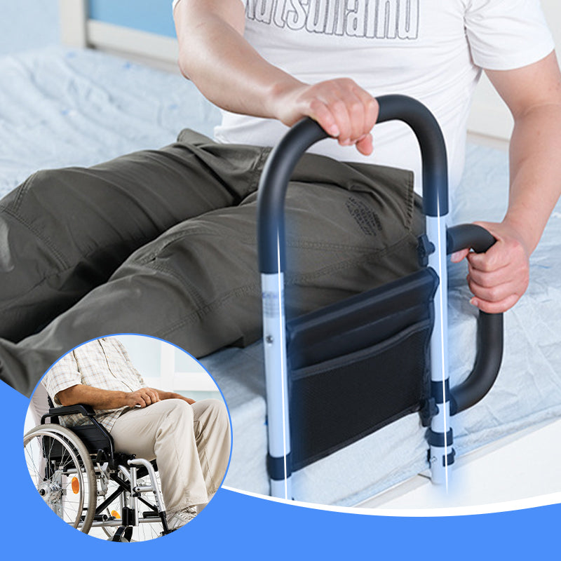 Barre d'appui de lit réglable - Poignée antidérapante stable et poche de rangement pratique pour seniors et femmes enceintes