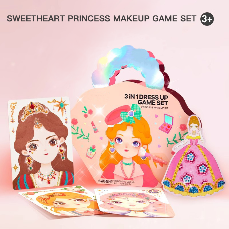 Exceptionnels 50 % de réduction Ensemble de jeu 3 en 1 pour habiller et maquiller une princesse